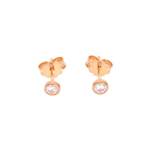 Ohrstecker Rotgold 585 Zirkonia JL22-06-0078 JuwelmaLux