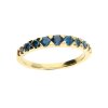 Blauer Diamant Ring Gold 375 Second Hand, getragen