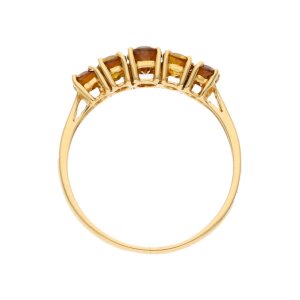 Citrin Ring Gold 585 Second Hand, getragen