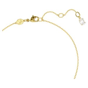 Swarovski Halskette Hyperbola 5680784 Oktagon Schliff, Kristallperlen, Herz, Rosa, Goldlegierungsschicht