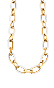 Lotus Style Damen Halskette Edelstahl Gold plattiert...