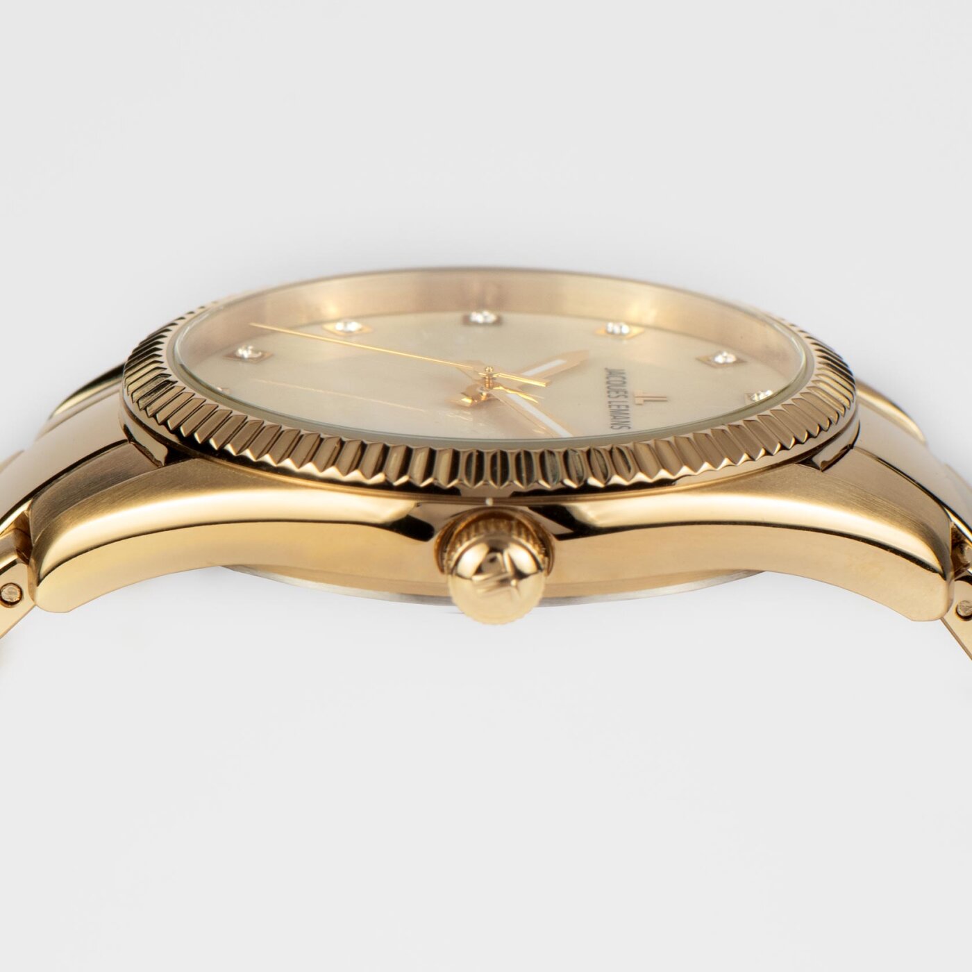 50-4O Jacques Lemans Damen Uhr Derby Gold plattiert