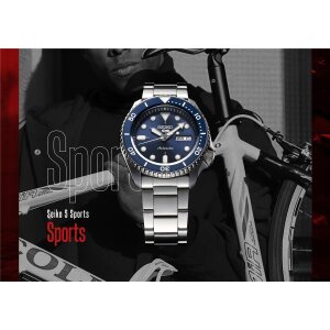Seiko SRPD51K1 5 Sports Herren Uhr Automatik Blau