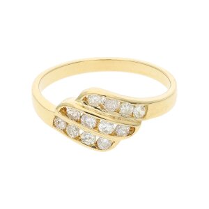Goldener Diamant Ring Gold 750 Second Hand, getragen