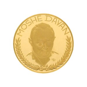 Moshe Dayan Gold Medaille 1967, Israel Landkarte GM.M.D.0324