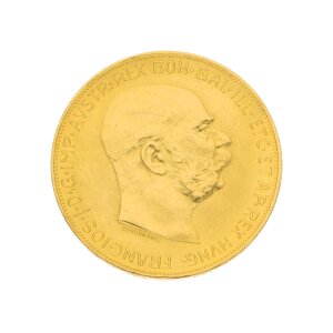 Goldm&uuml;nze &Ouml;sterreich 100 Kronen 1915 Franz...