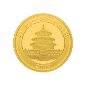 Goldmünze 2000 China 25 Yuan Gold 999 Panda 1/4 Oz GM.CY.0324