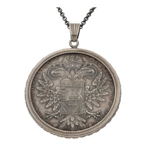 Münzen Anhänger Maria Theresia, Silber Second...