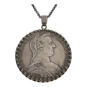 Münzen Anhänger Maria Theresia, Silber Second...