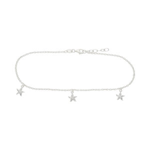 JuwelmaLux Fußkette mit Sternen 925 Silber...