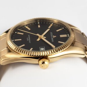 Jacques Lemans Uhr  50-3M gold plattiert Edelstahl