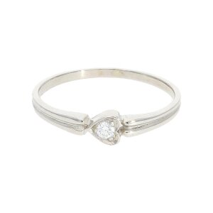 Diamant Ring Platin 950 Herz Second Hand 25323948 getragen