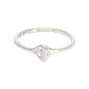 Herzring Platin 950 Diamant Second Hand 25323935 getragen