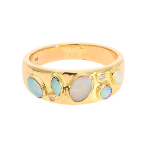 Opal Ring Gold 585 25323937 Handarbeit, Second Hand,...