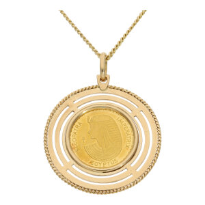 Cleopatra Goldmünze mit Fassung 750 Münze 999...