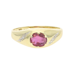 Rubin Ring Gold 585 Diamant 25324055, Second Hand, getragen