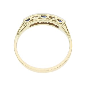 Damen Ring 585 Gold Saphire Brillanten getragen 25324125...