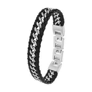 JOOP! Armband 2038037 Leder und Edelstahl