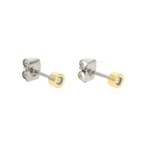 05083-04 Boccia Ohrstecker Titan Gold plattiert mit...