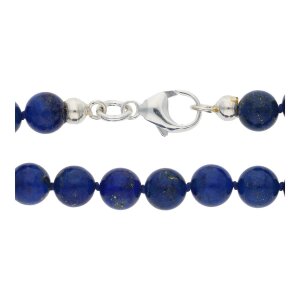 JuwelmaLux echte Lapislazuli Kette 72,5 cm mit 925...