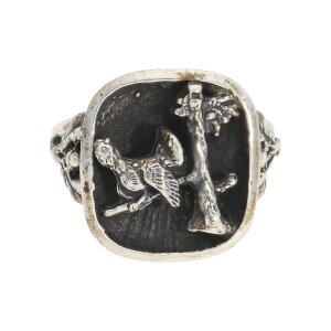 Trachtenring Silber 800 geschwärzt Jagdschmuck...
