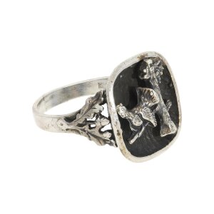 Trachtenring Silber 800 geschwärzt Jagdschmuck...