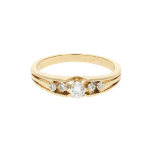 Damen 585 Goldring Diamanten ca. 0,20 ct Second Hand...