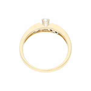 Damen 585 Goldring Diamanten ca. 0,20 ct Second Hand...