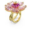 Swarovski 5657280 Florere Cocktailring, Blume, Rosa, Gold plattiert, Größe 60