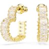 Swarovski Ohrringe 5693512 Matrix Baguette-Schliff, Herz, Klein, Weiß, Goldlegierungsschicht