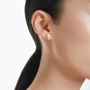 Swarovski Ohrstecker 5694225 Matrix Kristallperle, Rundschliff, Weiß, Rhodiniert