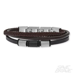 Save Brave SBB-FLYNN-BR Armband Herren Leder