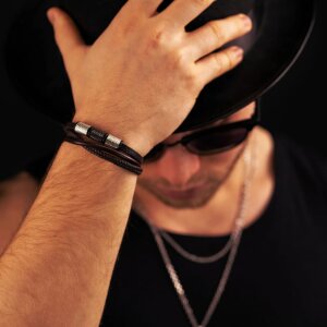 Save Brave SBB-FLYNN-BR Armband Herren Leder