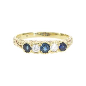 Saphir Ring Gold 585 Brillanten Second Hand 25324389...