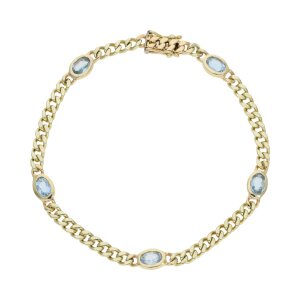 Second Hand Gold Armband 585 mit Blautopas wie neu...