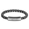 Boss Herrenarmband Edelstahl Logo 1580598M