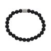 Boss Armband Herren 1580042M Onyx, Schwarz, Edelstahl, Magnetverschluss