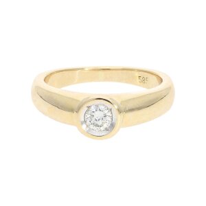 Diamantring Damen 585 Gold Second Hand 25324456 getragen
