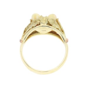 Trachten Ring mit Grandel Gold 585 wie neu 25324462 getragen