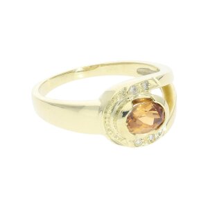 Citrin Damenring Diamant 585 Gold Second Hand 25324464...