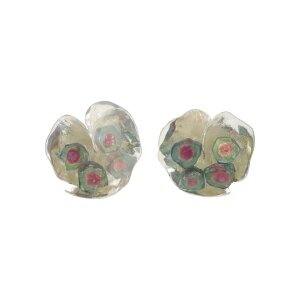 Ohrclips mit Turmalin Silber Second Hand wie neu 25324480...