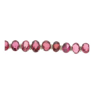 Silber Armband Second Hand mit synth. Steinen rosa...