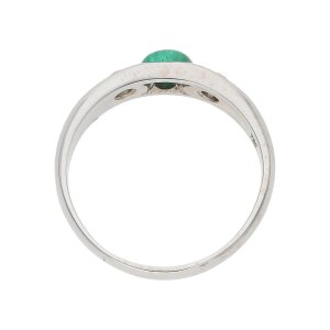 Smaragd Ring Weißgold 750 Diamanten Second Hand...