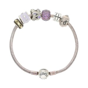 Pandora Moments Schlangen Armband mit Charms 25324504,...