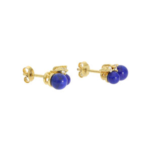 JuwelmaLux Lapislazuli Ohrstecker Silber 925 mit Zirkonia...
