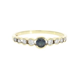Saphir Ring Gold 585 Brillanten Second Hand 25324578...