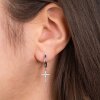 Engelsrufer Creolen mit Kreuz Anhänger ERE-LILCROSS-ZI-CR Silber, Zirkonia