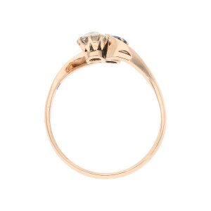 750 Rotgold Diamant Ring Saphir getragen 25324667 Second...