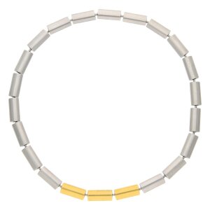 Edelstahl Designer Kette Second Hand, teils vergoldet...