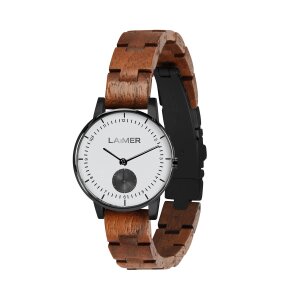 LAiMER Uhr Petra 0208 Nussholz, Edelstahl